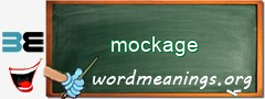 WordMeaning blackboard for mockage
